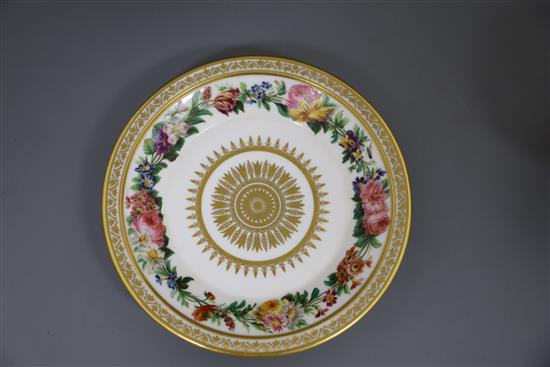 A Sevres cabinet cup and saucer, c.1822,